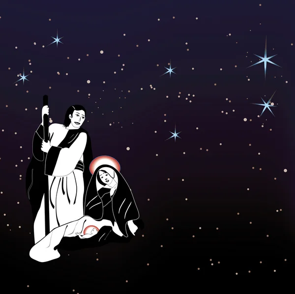 Иллюстрация Рождества Христова — стоковый вектор