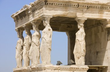 Female statues Caryatids clipart