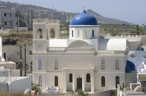 Γαλάζιο τρούλο Ορθόδοξη Εκκλησία — Φωτογραφία Αρχείου