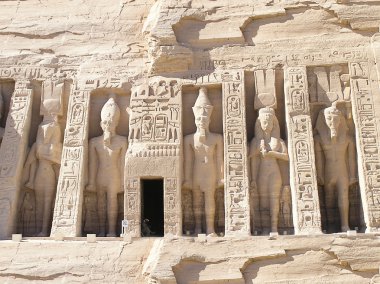 Hathor Temple consecrated from Ramses II to honour his most love wife: Nefertari, Abu Simbel, Egypt clipart