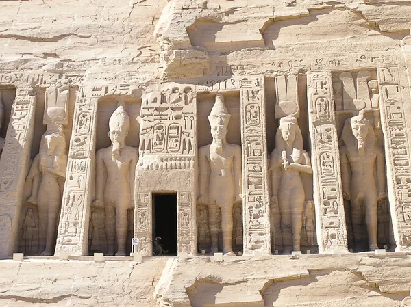 Świątynia Hathor Konsekrowany Ramzesa Cześć Jego Najbardziej Miłość Żony Nefertari — Zdjęcie stockowe
