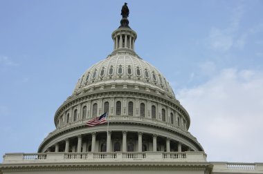 Washington Capitol dome on a blue sky , DC, USA clipart