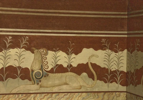 Fresco of Minoen Palace — Stock Photo, Image