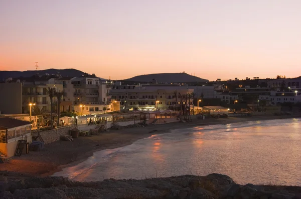 Puerto de Hersonissos al atardecer — Foto de Stock