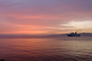 Ege Denizi, mykonos alacakaranlıkta