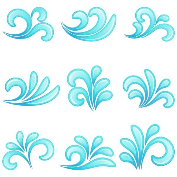 Water icons. Vector illustration. — Stock Vector