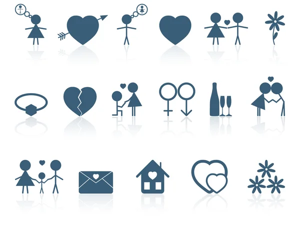 Set of love icons. Vector illustration. — Stock Vector