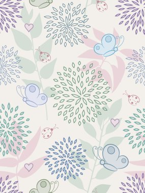 Çiçeksiz desen. vektör illüstrasyonu.