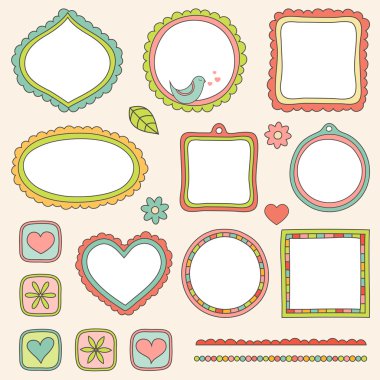 Set of frames. Vector illustration. clipart