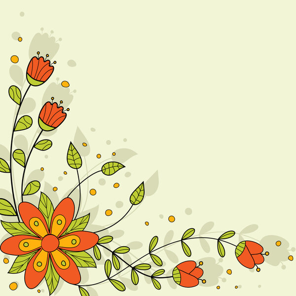 Floral background. Vector illustration.