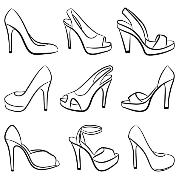 Zapatos. Ilustración vectorial . — Vector de stock