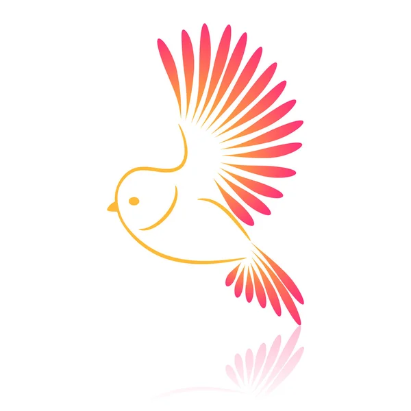 Logo-Vogel. Papagei. Vektorillustration. — Stockvektor