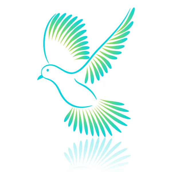 Pájaro logo. Paloma. Ilustración vectorial . — Vector de stock