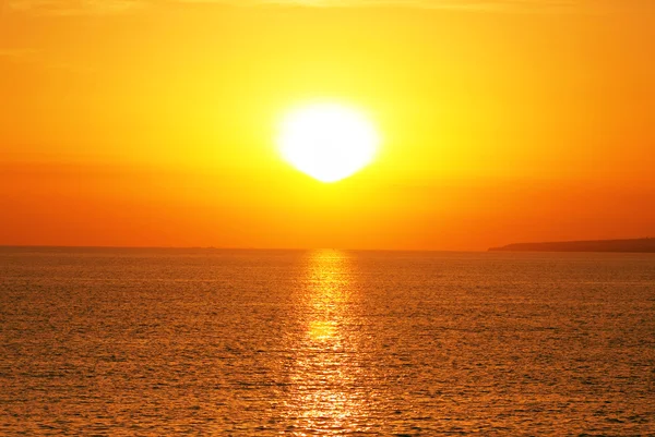 Orange Mediterranean sunset — Stock Photo, Image