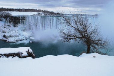 Niagara Falls - Horseshoe at winter time clipart