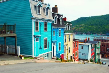 St. John's houses in Newfoundland clipart