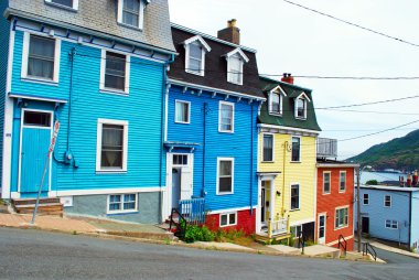 St. John's houses in Newfoundland clipart