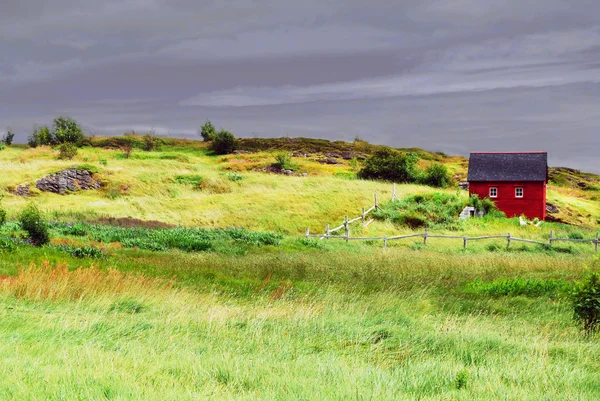 Bir tepede yalnız ev — Stok fotoğraf