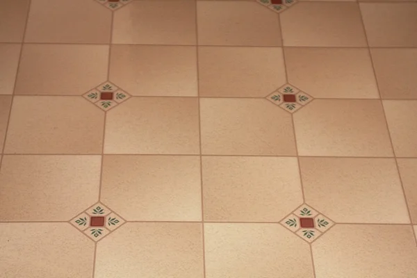 Kitchen Linoleum in Tan and Red — Stock Photo, Image