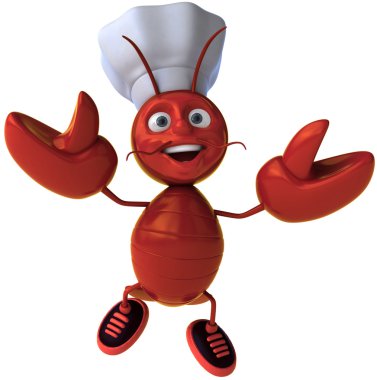 Lobster 3d illustration clipart