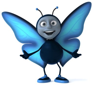 Butterfly 3d animation clipart