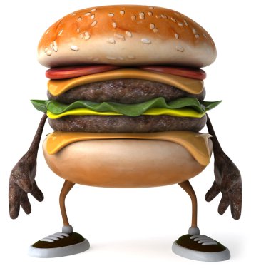 Hamburger 3d animasyon