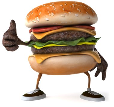 Hamburger 3d animasyon