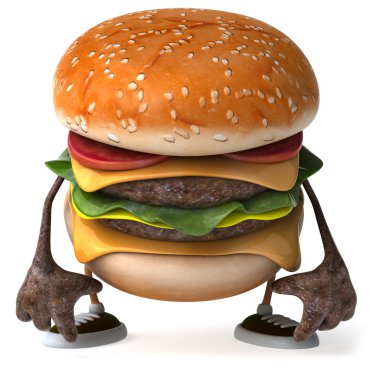 Hamburger 3d animasyon