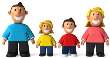 familia ilustración 3d