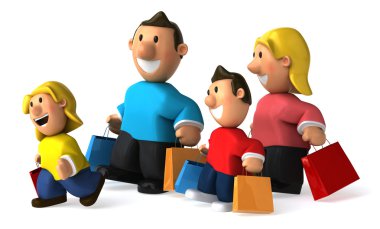 familia ilustración 3d