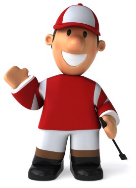 Jockey 3d illustration clipart