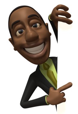 Business man : 3d illustration clipart