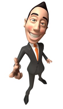 Business man : 3d illustration clipart