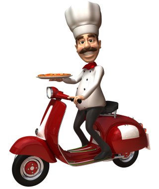 Chef 3d illustration clipart