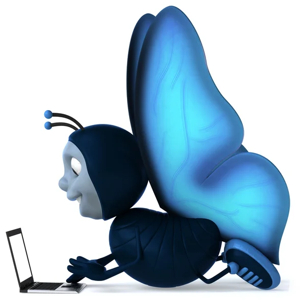 Бабочка 3d анимация — стоковое фото