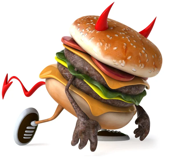 Hamburger 3d animated — Stock Photo, Image