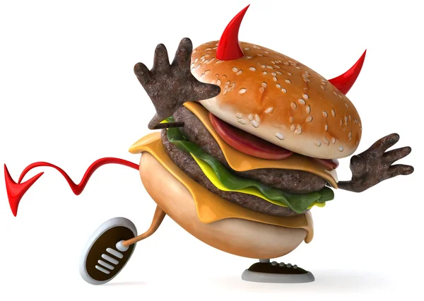 Гамбургер 3d анімаційний — стокове фото