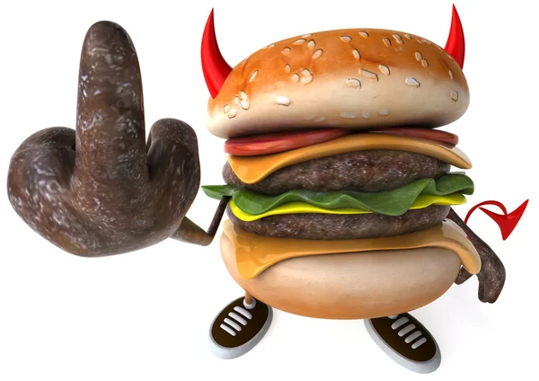 Hamburger 3d animated — Stock Photo, Image