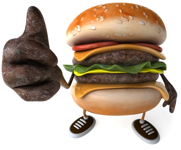 Hamburger 3d animasyon — Stok fotoğraf