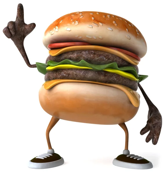 Hamburger 3d animato — Foto Stock