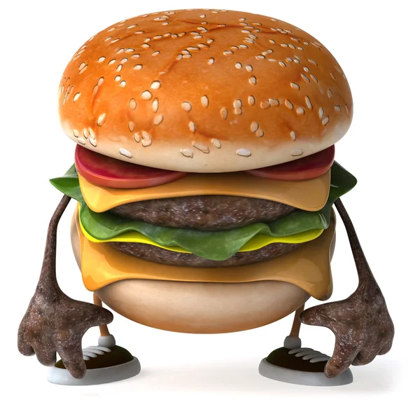 Hambúrguer 3d animado — Fotografia de Stock