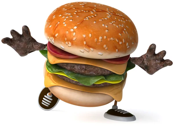 汉堡 3d 动画 — 图库照片