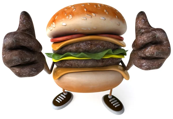 햄버거 3d 애니메이션 — 스톡 사진