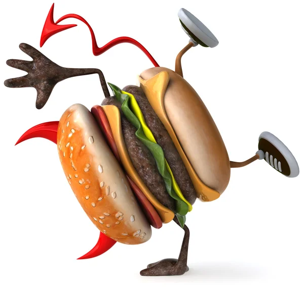 햄버거 3d 애니메이션 — 스톡 사진