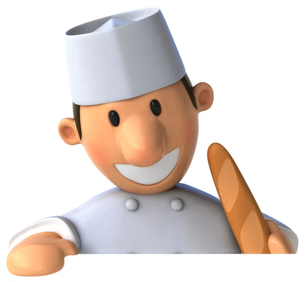 Chef-kok illustratie 3d — Stockfoto