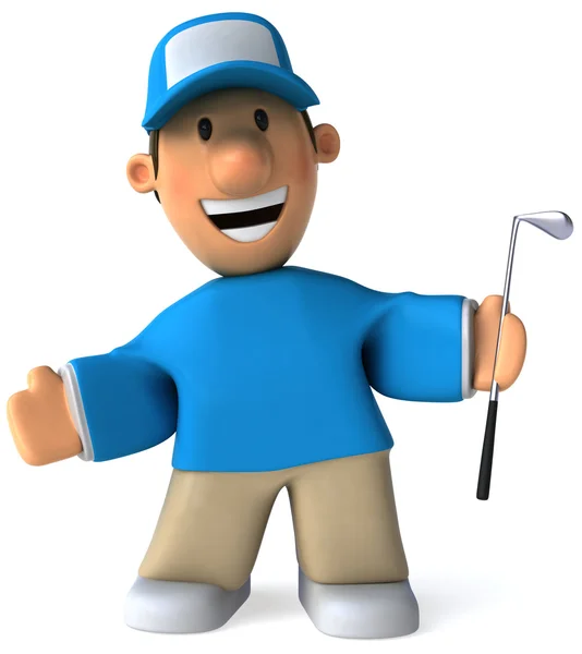 Golf 3d animatie — Stockfoto