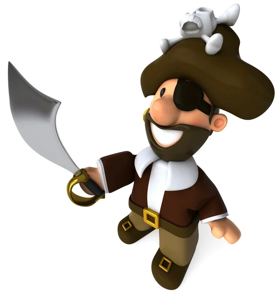Pirát 3d ilustrace — Stock fotografie