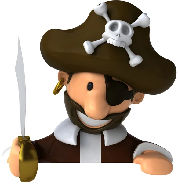 Pirata 3d illustrazione — Foto Stock