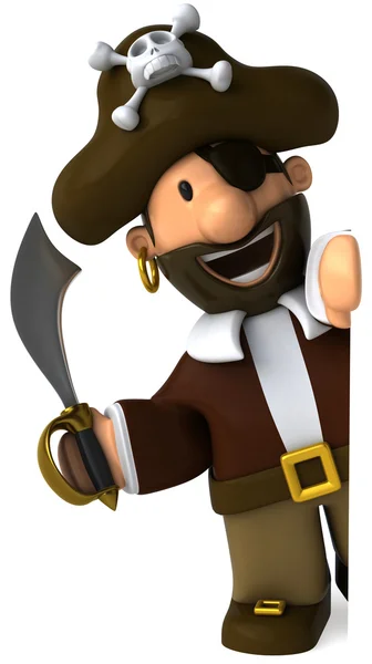 Pirát 3d ilustrace — Stock fotografie