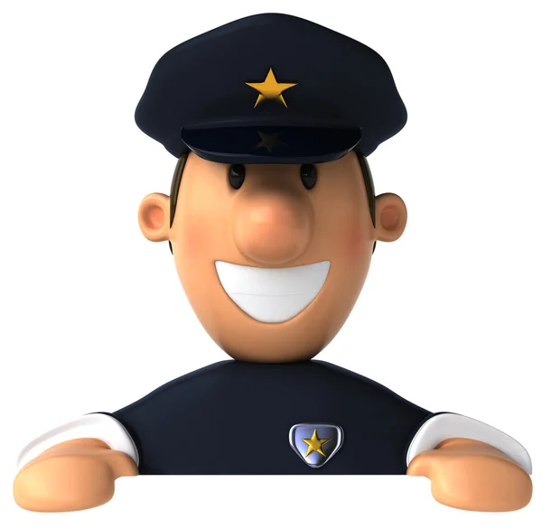 警察 3d 图 — 图库照片